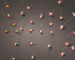 Micro LED draadverlichting zuurstok/strik/sok/kado - warm wit (assorti) - afbeelding 2