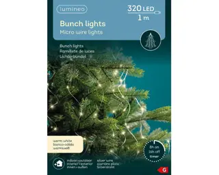 Micro Led Draadverlichting Bundel Zilver - 320 lampjes Warm Wit - afbeelding 3