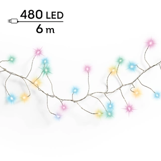 Microled Compact Twinkle - 480 LED lampjes Soft Multi Colour - afbeelding 1