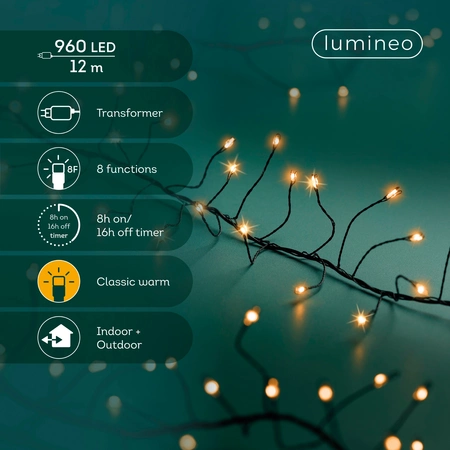 Microled Compact Twinkle - 960 LED lampjes klassiek warm - afbeelding 5