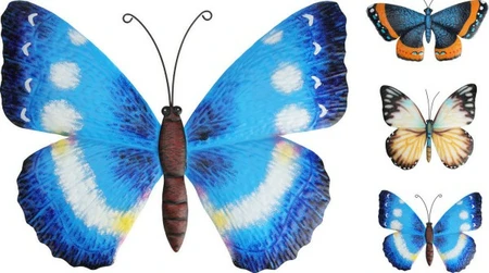Muurdecoratie Vlinder Metaal 25cm - assorti