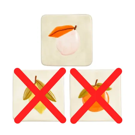 Muurtegel Fruit 10x10cm (assorti) - afbeelding 1