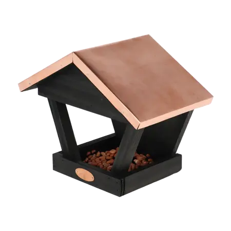 Muurvoedertafel Zwart Koper - afbeelding 1
