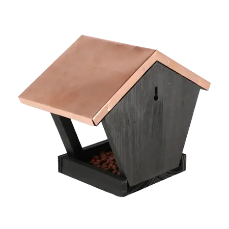 Muurvoedertafel Zwart Koper - afbeelding 2