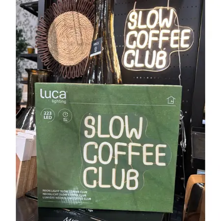 Neonlight LED Slow Coffee Club - afbeelding 2