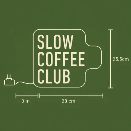 Neonlight LED Slow Coffee Club - afbeelding 3