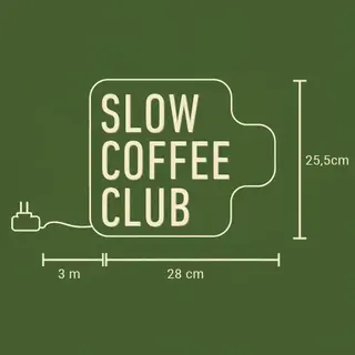 Neonlight LED Slow Coffee Club - afbeelding 3