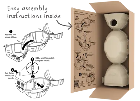 Nester Insert vervangbare binnenkern voor vogelhuisje | Eggologic - afbeelding 2