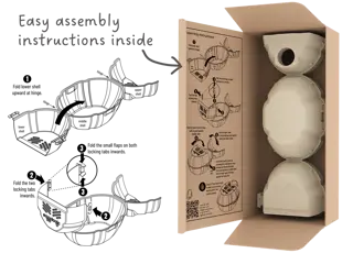 Nester Insert vervangbare binnenkern voor vogelhuisje | Eggologic - afbeelding 2