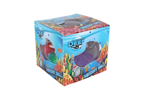Oceaan Knijpbal met Zeedieren 9 cm - Transparante Anti-Stress Bal (3 uitvoeringen) - afbeelding 2
