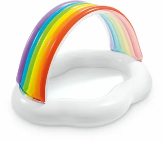 Opblaasbaar zwembad regenboog - Intex Design - 142x119x84cm - afbeelding 1