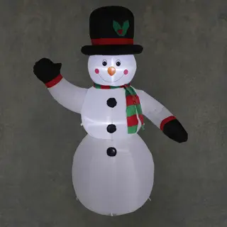 Opblaasbare Sneeuwpop LED - hoogte 200cm - voor binnen & buiten - met geïntegreerde pomp - afbeelding 2