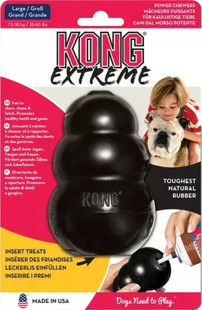 KONG Extreme Rubber Large Zwart - afbeelding 1