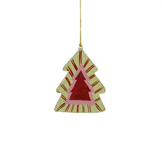Ornament Boom Franca 11cm Groen