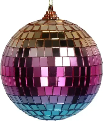 Ornament Discobal Glass Multi 10cm - afbeelding 2