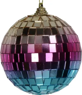 Ornament Discobal Glass Multi 8cm - afbeelding 3