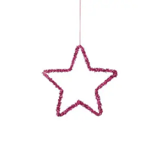 Ornament Ster D15cm Fuchsia