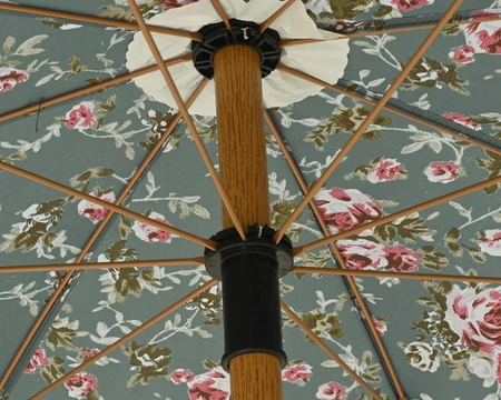 Outdoor Living Parasol 180 cm - Groen met Rozenprint - afbeelding 3