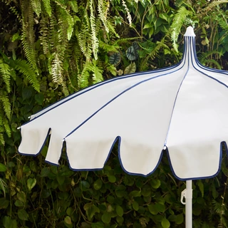 Outdoor Living Parasol Ø195cm Creme/Blauw - afbeelding 2