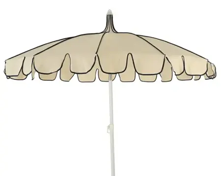 Outdoor Living Parasol Ø195cm Creme/Blauw - afbeelding 1