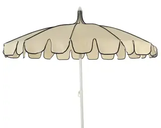 Outdoor Living Parasol Ø195cm Creme/Blauw - afbeelding 1