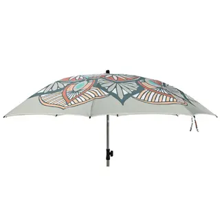 Parasol Ø200cm Mandala Print Lichtgrijs