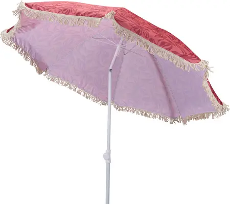 Variant 2: Dieproze met een subtiel bloemen- en bladpatroon