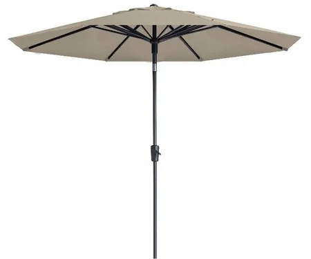 Madison Parasol Paros II Luxe Ø 300 cm – Ecru – Aluminium/Stof