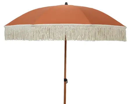 Outdoorliving Parasol Ø200 cm – Zacht Terra – Verstelbaar en waterafstotend