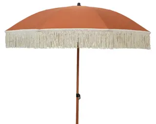 Outdoorliving Parasol Ø200 cm – Zacht Terra – Verstelbaar en waterafstotend