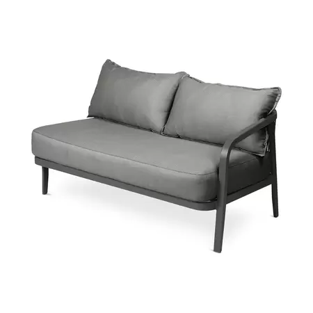 Pep Lounge 2-zits links - Tierra Outdoor - Charcoal Aluminium