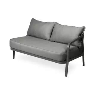 Pep Lounge 2-zits links - Tierra Outdoor - Charcoal Aluminium