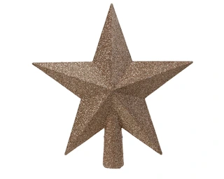 Piek Kunststof Ster Glitter - Peach Pearl - afbeelding 1