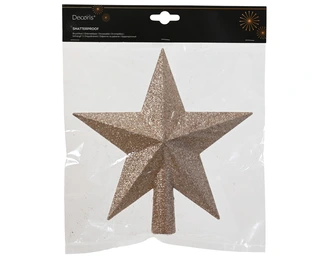Piek Kunststof Ster Glitter - Peach Pearl - afbeelding 2