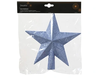 Piek Kunststof Ster Glitter - Sky Blue - afbeelding 2
