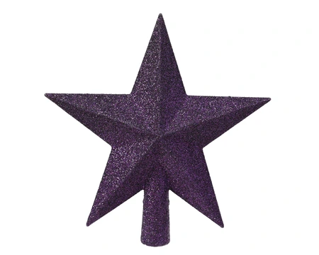 Piek Kunststof Ster Glitter - Vijg - afbeelding 1