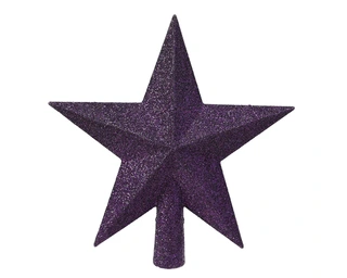 Piek Kunststof Ster Glitter - Vijg - afbeelding 1