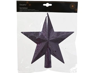 Piek Kunststof Ster Glitter - Vijg - afbeelding 2