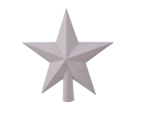 Piek Kunststof Ster Glitter - Wit/iriserend