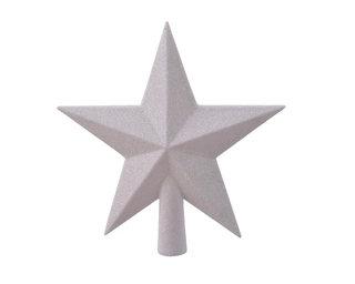 Piek Kunststof Ster Glitter - Wit/iriserend