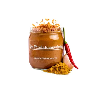 Pindakaas Kerrie Gebakken Ui (limited) - De Pindakaaswinkel
