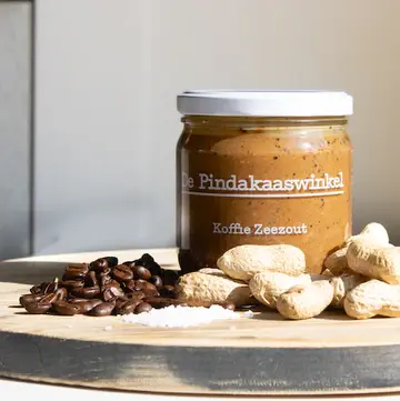 De Pindakaaswinkel Koffie & Zeezout Pindakaas – 420 ml – Energieke Spread