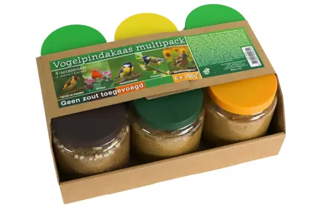Boon Vogelpindakaas Multipack 6×350 g – 6 smaken voor tuinvogels