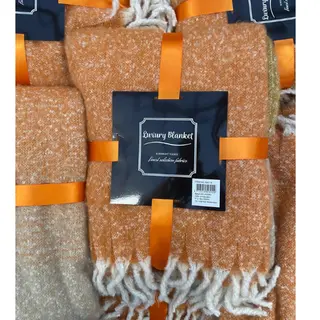 Plaid Cosy 120x150cm Creme/oranje - afbeelding 2