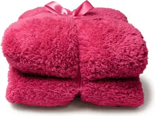 Plaid Teddy 150x200cm - Unique Living - Fuchsia