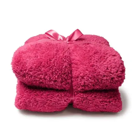 Plaid Teddy 150x200cm fuchsia