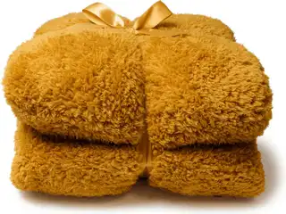 Plaid Teddy 150x200cm - Unique Living - Glowy Yellow