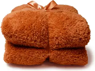 Plaid Teddy 150x200cm - Unique Living - Orange Flame