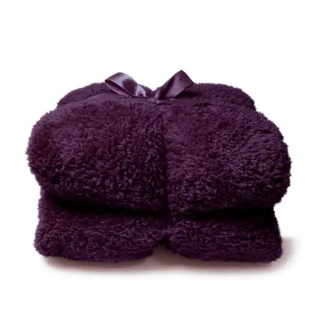 Plaid Teddy 150x200cm dark purple