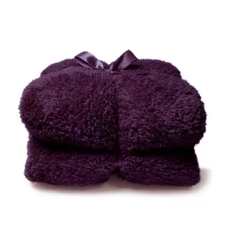 Plaid Teddy 150x200cm dark purple